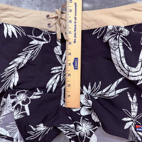 patagonia net plus board shorts womens size 12 tropical flat front swimwear - Picture 5 of 12
